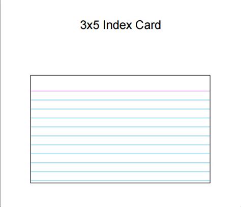 Printable Index Card